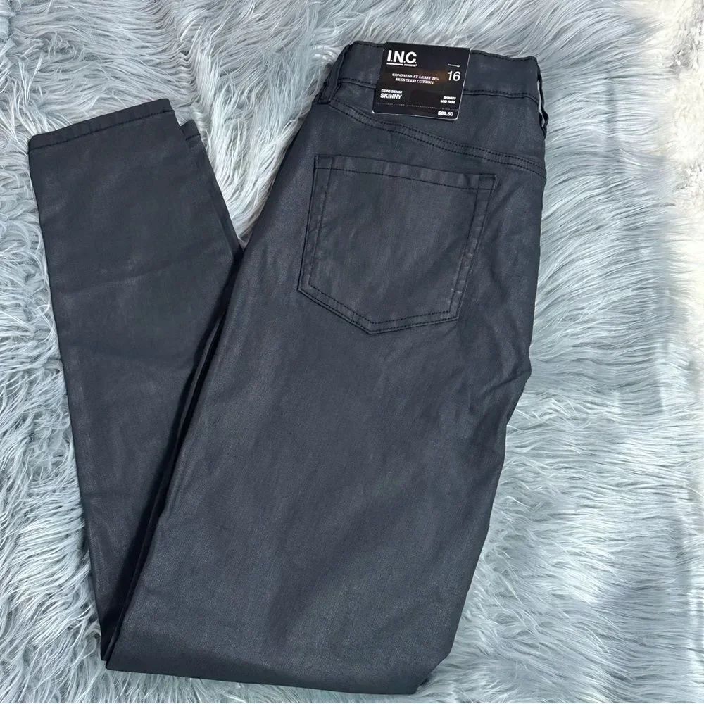 INC International Concepts Women's Dark Gray Slim Pants